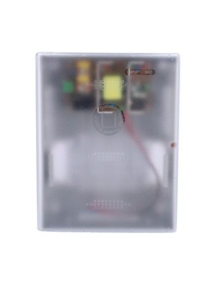 CAJA DE DISTRIBUCIÓN DE ALIMENTACIÓN  - ENTRADA AC 100-240 V 50/60 HZ  - SALIDA DC 12V / 5A - CAJA DE PLÁSTICO - APTO PARA BATER