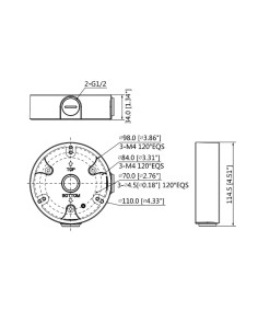 CAJA DE CONEXIONES - PARA CÁMARAS DOMO - APTO PARA USO EXTERIOR - INSTALACIÓN EN TECHO O PARED - PASADOR DE CABLES - COLOR NEGRO 2