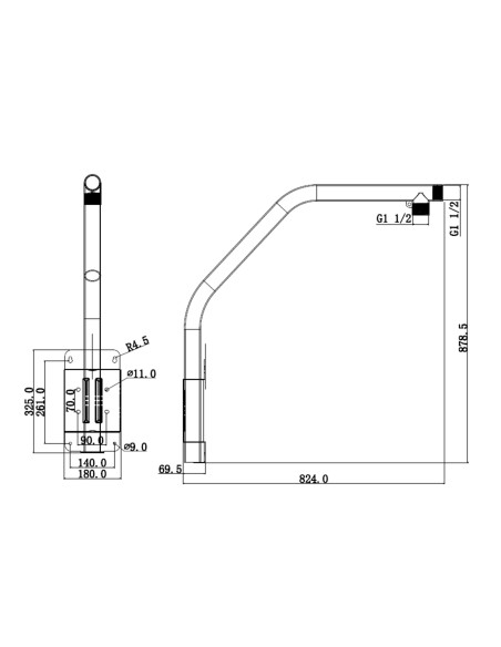 SUPPORT CYGNE POUR DÔMES MOTORISÉES - CONVIENT POUR UNE UTILISATION EN EXTÉRIEUR - INSTALLATION EN CORNICHE - COULEUR BLANCHE -