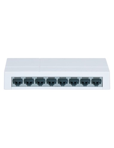 SWITCH BRANDED FAST ETHERNET - 8 PUERTOS RJ45 - VELOCIDAD 10/100MBPS - BUFFER MEJORADO PARA TRANSMISIÓN DE VIDEO - PLUG AND PLAY