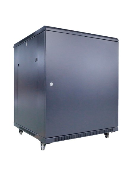 ARMARIO RACK PARA SUELO - HASTA 18U RACK DE 19&QUOT;(800*800) - HASTA 800 KG DE CARGA - CON VENTILACIÓN Y PASACABLES - 4 VENTILA