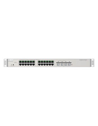 REYEE SWITCH POE CLOUD CAPA 3 - 24 PUERTOS POE RJ45 GIGABIT + 4 SFP GIGABIT - 30W POR PUERTO 802.3AF/AT  / MÁXIMO 370W - STATIC