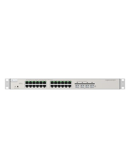 REYEE SWITCH POE CLOUD CAPA 3 - 24 PUERTOS POE RJ45 GIGABIT + 4 SFP GIGABIT - 30W POR PUERTO 802.3AF/AT  / MÁXIMO 370W - STATIC