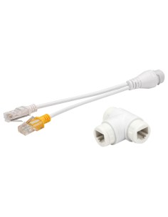 COMBINADOR Y SEPARADOR POE RJ45 - PARA CÁMARAS IP  - COLOR BLANCO 2