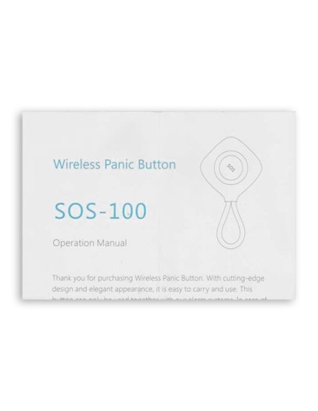 SOS BUTTON (PANIC) - WIRELESS - LIGHTWEIGHT WITH KEY LOOP - ACTIVATES THE ALARM PANEL - PANEL ARMED OR DISARMED - SUITABLE FOR 