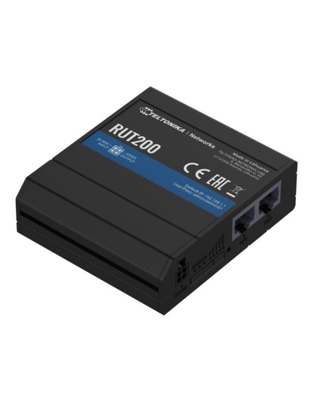 TELTONIKA ROUTER 4G INDUSTRIAL - 2 PUERTOS ETHERNET RJ45 FAST ETHERNET - 4G (LTE) CAT 4 HASTA 150MBPS - 1X ENTRADA/SALIDA DIGITA