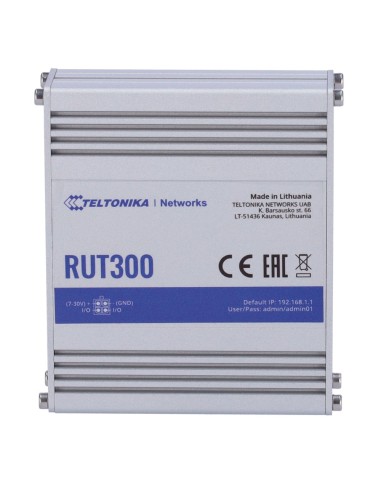 TELTONIKA ROUTER INDUSTRIAL - 5 PUERTOS ETHERNET RJ45 FAST ETHERNET - USB 2.0  - 2X ENTRADAS + 2 SALIDAS DIGITALES - CARCASA ALU