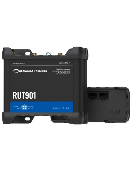 TELTONIKA ROUTER 4G INDUSTRIAL - 4 PUERTOS ETHERNET RJ45 FAST ETHERNET - DUAL SIM 4G (LTE) CAT 4 HASTA 150MBPS - 1X ENTRADA + 1X