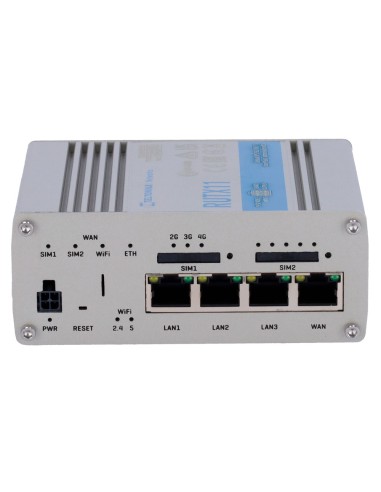 TELTONIKA ROUTER 4G INDUSTRIAL - DUAL SIM 4G CAT 6 - WI-FI 5 - BLUETOOTH LE 4.0 - POSICIONAMIENTO GNSS - 4 PUERTOS ETHERNET RJ45