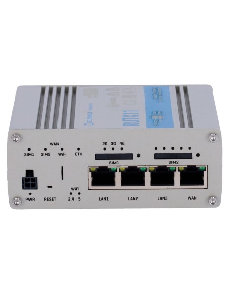 TELTONIKA ROUTER 4G INDUSTRIAL - DUAL SIM 4G CAT 6 - WI-FI 5 - BLUETOOTH LE 4.0 - POSICIONAMIENTO GNSS - 4 PUERTOS ETHERNET RJ45