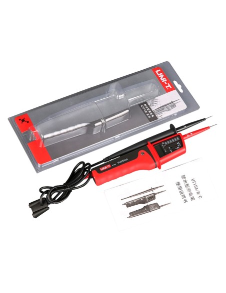 MEDIDOR DE VOLTAJE TIPO LÁPIZ CON DISPLAY LCD - MEDICIÓN DE VOLTAJE AC Y DC - AVISO AUDIBLE Y LED VISIBLE PARA CONTINUIDAD - IMP