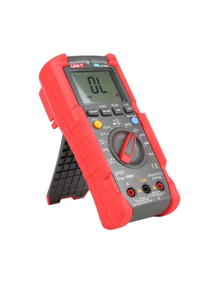 MULTÍMETRO DIGITAL INDUSTRIAL TRUE RMS - IP65 Y RESISTENTE A CAÍDAS DE 2 M - MEDICIÓN DC Y AC HASTA 600V / 20 A - LINTERNA INTEG