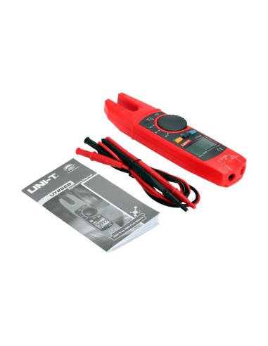 PINZA AMPERIMÉTRICA TIPO TENEDOR - PANTALLA LCD DE HASTA 6000 CUENTAS - MEDICIÓN DE INTENSIDAD EN AC HASTA 200A - MEDICIÓN DE VO