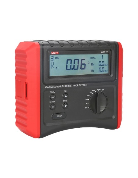 MEDIDOR DE RESISTENCIA A TIERRA - DISPLAY LCD - MEDICIÓN DE RESISTENCIA A TIERRA HASTA 40KO - MEDICIÓN DE RESISTIVIDAD DEL SUELO
