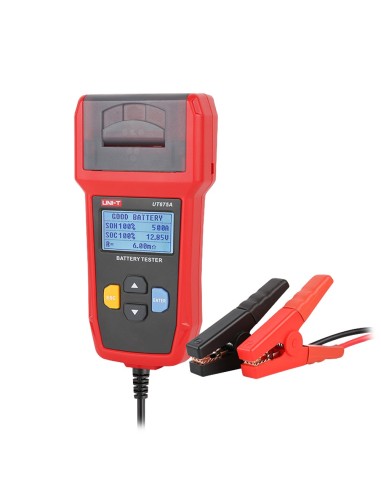 TESTER DE BATERÍAS - MIDE CAPACIDAD, VOLTAJE, RESISTENCIA Y ESTADO - TESTEO DE CARGA Y ARRANQUE DE BATERÍAS 12V/24V - APTO PARA