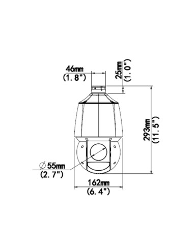 CÁMARA IP PTZ 3 MEGAPIXEL - GAMA UNIARCH - 1/2.8&QUOT; PROGRESSIVE SCAN CMOS - LENTE VARIFOCAL 5~100 MM  - IR LEDS ALCANCE 100 M