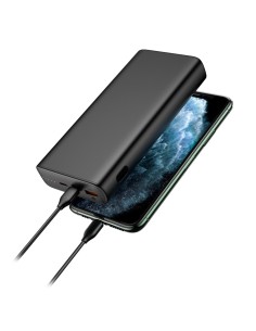 VEGER POWER BANK COM LEDS DE CARREGAMENTO - CAPACIDADE 20000MAH - ENTRADAS USB-C - SAÍDAS 2X USB-C, USB-A - CARREGAR DISPOSITIVO 2