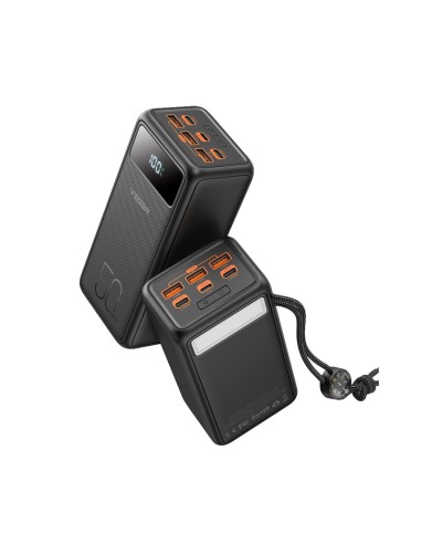 VEGER POWER BANK WITH LCD DISPLAY - CAPACITY 50000MAH - USB-C, MICRO USB, LIGHTNING INPUTS - USB-C, 3X USB-A OUTPUTS - LOADS 4 
