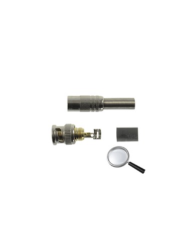 CONECTOR SAFIRE - BNC PARA SOLDAR - ADAPTADO A RG59 - INCLUYE TERMORETRÁCTIL - CARCASA PROTECTORA - CONEXIÓN ÓPTIMA