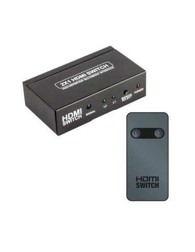 CONMUTADOR HDMI SWITCH 2E:1S, CON MANDO