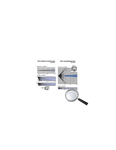 DÉTECTEUR PIR TYPE RIDEAU - APTE POUR UTILISATION EN INTÉRIEUR - 1 CAPTEUR INFRAROUGES DUAL - CABLÉE - RANG DE DÉTECTION 18/30 