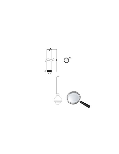 ALARGADOR PARA SOPORTE DE TECHO - APTO PARA DOMOS MOTORIZADAS - ALEACIÓN DE ALUMINIO - APTO PARA EXTERIOR - 420 (AL) X 53 (Ø) MM