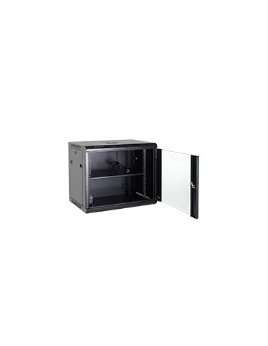 ARMARIO RACK PARA PARED - HASTA 6U RACK DE 19&QUOT; - HASTA 60 KG DE CARGA - CON VENTILACIÓN Y PASACABLES - VENTILADOR, BANDEJA