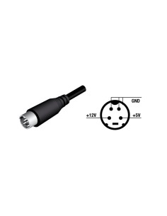 ALIMENTADOR DUAL MINI DIN 4 PINES FINOS 5V Y 12VCC/2A ALM035