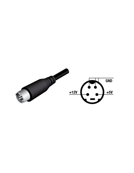 ALIMENTADOR DUAL MINI DIN 4 PINES FINOS 5V Y 12VCC/2A ALM035