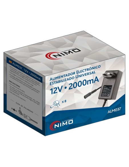 ALIMENTADOR ELECTRONICO UNIVERSAL 12VCC/2,0A ALM037