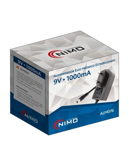 ALIMENTADOR ELECTRONICO UNIVERSAL 9VCC/1,0A ALM076