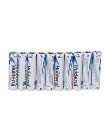 HUIDERUI - PACK DE PILAS AAA / FR03 / 24LF - 10 UNIDADES - VOLTAJE 1.5 V - LITIO - CAPACIDAD NOMINAL 1000 MAH - COMPATIBLE CON P