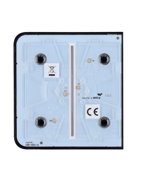 PANEL TÁCTIL PARA UN INTERRUPTOR DOBLE DE LUZ - COMPATIBLE CON AJ-LIGHTCORE-2G - RETROILUMINACIÓN LED - PANEL TÁCTIL LATERAL SIN