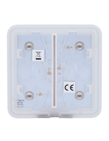 PANEL TÁCTIL PARA INTERRUPTOR DE LUZ DOBLE  - COMPATIBILIDAD CON AJ-LIGHTCORE-2G - RETROILUMINACIÓN LED - PANEL TÁCTIL SIN CONTA