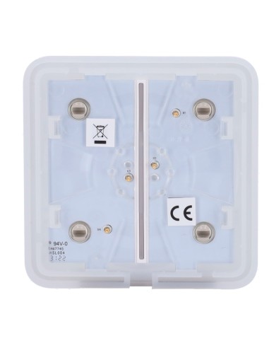 PANEL TÁCTIL PARA INTERRUPTOR DE LUZ DOBLE  - COMPATIBILIDAD CON AJ-LIGHTCORE-2G - RETROILUMINACIÓN LED - PANEL TÁCTIL SIN CONTA