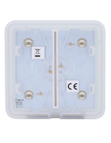 PANEL TÁCTIL PARA INTERRUPTOR DE LUZ DOBLE  - COMPATIBILIDAD CON AJ-LIGHTCORE-2G - RETROILUMINACIÓN LED - PANEL TÁCTIL SIN CONTA