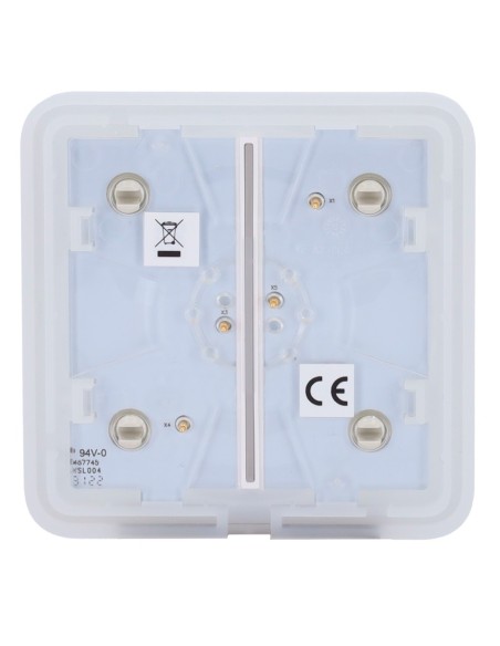 PANEL TÁCTIL PARA INTERRUPTOR DE LUZ DOBLE  - COMPATIBILIDAD CON AJ-LIGHTCORE-2G - RETROILUMINACIÓN LED - PANEL TÁCTIL SIN CONTA