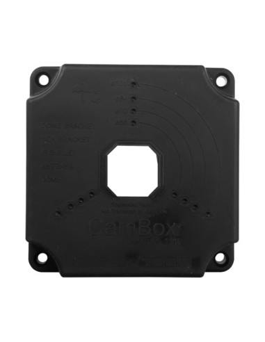 CAJA DE CONEXIONES -  PARA CÁMARAS DOMO Y BULLET - APTO PARA EXTERIOR| 128(AL) X 128(AN) X 50(FO)MM - INSTALACIÓN EN TECHO O PAR