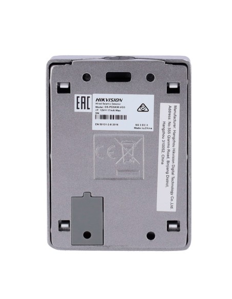 DETECTOR CABLEADO SÍSMICO - SENSOR DE IMPACTO - RANGO DE DETECCIÓN HASTA 5 METROS DE RADIO - RESISTENCIAS FIN DE LÍNEA (EOL) SEL