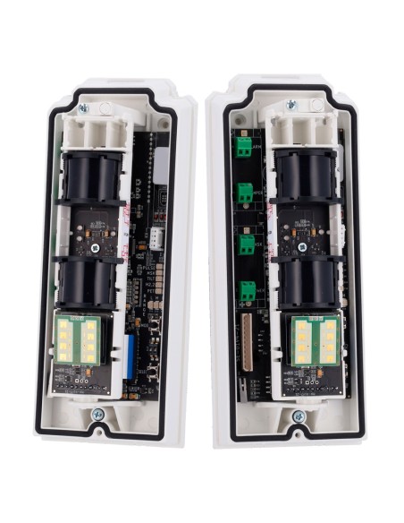 DETECTOR EXTERIOR DUEVI CABLEADO - DOBLE PIR Y MICROONDAS (24 GHZ) - DETECCIÓN 15 M / ANTIMASKING / INMUNE A MASCOTAS - ALIMENTA