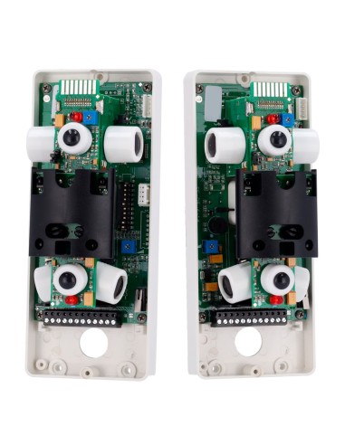 DETECTOR EXTERIOR DUEVI CABLEADO - DOBLE PIR POR CADA LADO Y DOBLE PIR FRONTAL - COBERTURA TOTAL 180º / ANTIMASKING - ALIMENTACI