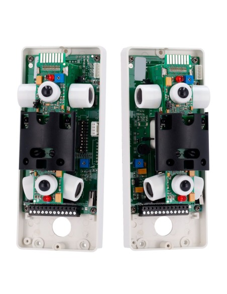 DETECTOR EXTERIOR DUEVI CABLEADO - DOBLE PIR POR CADA LADO Y DOBLE PIR FRONTAL - COBERTURA TOTAL 180º / ANTIMASKING - ALIMENTACI
