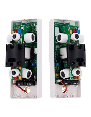 DETECTOR EXTERIOR DUEVI BAJO CONSUMO - INTEGRADO CON AJAX TRANSMITTER (INCORPORADO) - DOBLE PIR POR CADA LADO Y DOBLE PIR FRONTA