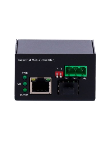 CONVERSOR DE MEDIOS INDUSTRIAL - 1X ETHERNET RJ45 - 1X SFP - GIGABIT - 10/100/1000 BASE-TX - TAMAÑO ULTRA COMPACTO - INSTALACIÓN