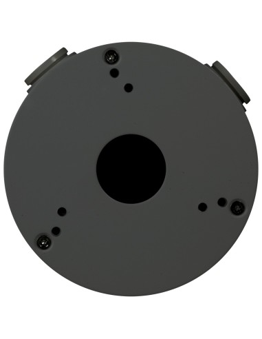 CAJA DE CONEXIONES - PARA CÁMARAS DOMOS - INSTALACIÓN EN TECHO O PARED - PASADOR DE CABLES - COLOR NEGRO - 36 (AL) X 111.6 (?) M