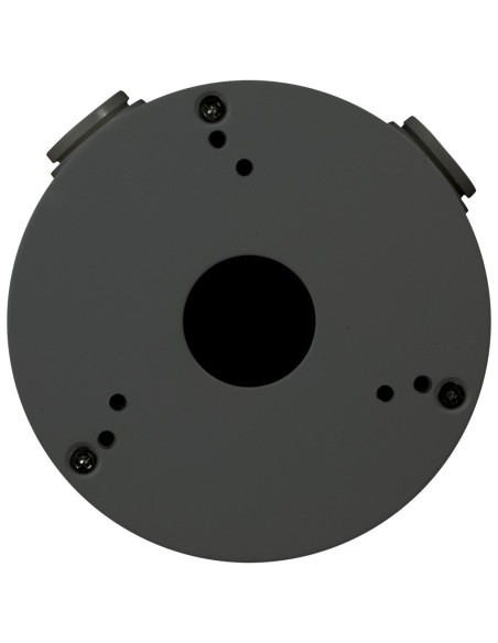 CAJA DE CONEXIONES - PARA CÁMARAS DOMOS - INSTALACIÓN EN TECHO O PARED - PASADOR DE CABLES - COLOR NEGRO - 36 (AL) X 111.6 (?) M