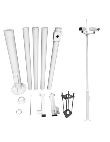 BÁCULO PARA CCTV - 6 METROS DE ALTURA - FABRICADO EN ACERO GALVANIZADO - 5 PIEZAS DE 1,2 METROS QUE CONSTITUYEN EL POSTE - SOPOR