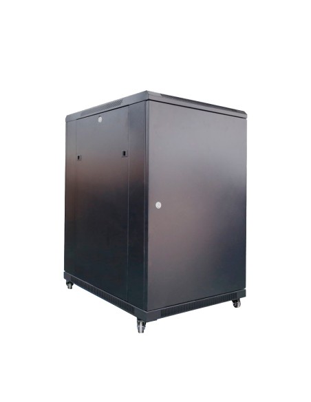 ARMARIO RACK PARA SUELO - HASTA 18U RACK DE 19&QUOT;(600*800) - HASTA 800 KG DE CARGA - CON VENTILACIÓN Y PASACABLES - 4 VENTILA