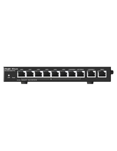 REYEE ROUTER POE CONTROLADOR CLOUD - 9 PUERTOS GE LAN + 1 PUERTO GE WAN - 8 PUERTOS POE+ 802.3AF/AT / HASTA 110W EN TOTAL - ADMI