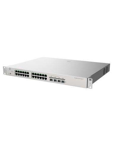 REYEE SWITCH POE CLOUD CAPA 3 - 24 PUERTOS POE RJ45 GIGABIT + 4 SFP GIGABIT - 30W POR PUERTO 802.3AF/AT  / MÁXIMO 370W - STATIC